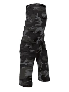 NWT Rothco Black Camo Bdu Pants - 3843 Large
